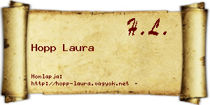 Hopp Laura névjegykártya